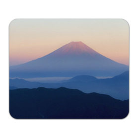Коврик прямоугольный с принтом Фудзияма в Санкт-Петербурге, натуральный каучук | размер 230 х 185 мм; запечатка лицевой стороны | Тематика изображения на принте: fuji | вулкан | горы | рассвет | солнце | туман | утро | япония