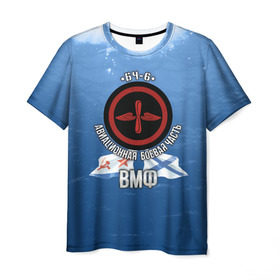 Мужская футболка 3D с принтом БЧ-6 Авиационная в Санкт-Петербурге, 100% полиэфир | прямой крой, круглый вырез горловины, длина до линии бедер | авиация | бч6 | палубная авиация | флот | фмф