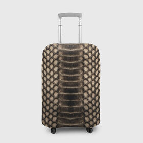 Чехол для чемодана 3D с принтом Питон в Санкт-Петербурге, 86% полиэфир, 14% спандекс | двустороннее нанесение принта, прорези для ручек и колес | аллигатор | варан | игуана | кайман | кожа | крокодил | питон | ящерица