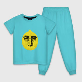 Детская пижама хлопок с принтом John Lemon карандашем в Санкт-Петербурге, 100% хлопок |  брюки и футболка прямого кроя, без карманов, на брюках мягкая резинка на поясе и по низу штанин
 | john lennon | the beatles | битлз | джон леннон | лимон