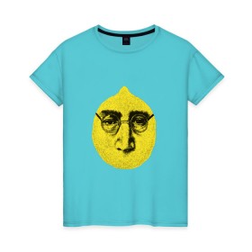 Женская футболка хлопок с принтом John Lemon карандашем в Санкт-Петербурге, 100% хлопок | прямой крой, круглый вырез горловины, длина до линии бедер, слегка спущенное плечо | john lennon | the beatles | битлз | джон леннон | лимон
