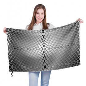 Флаг 3D с принтом Металл в Санкт-Петербурге, 100% полиэстер | плотность ткани — 95 г/м2, размер — 67 х 109 см. Принт наносится с одной стороны | 