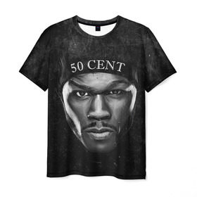 Мужская футболка 3D с принтом 50 cent в Санкт-Петербурге, 100% полиэфир | прямой крой, круглый вырез горловины, длина до линии бедер | 50 cent | 50 центов | rap | гангста рэп | кертис джексон | пятьдесят центов | рэп | фифти сент | хип хоп