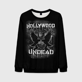 Мужской свитшот 3D с принтом Hollywood Undead 10 в Санкт-Петербурге, 100% полиэстер с мягким внутренним слоем | круглый вырез горловины, мягкая резинка на манжетах и поясе, свободная посадка по фигуре | Тематика изображения на принте: hollywood undead | голливудская нежить