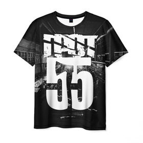 Мужская футболка 3D с принтом ГРОТ в Санкт-Петербурге, 100% полиэфир | прямой крой, круглый вырез горловины, длина до линии бедер | grot55 | rap | грот | рэп | хип хоп