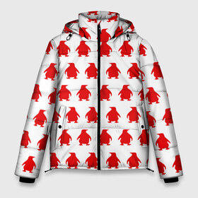 Мужская зимняя куртка 3D с принтом Пингвинчики в Санкт-Петербурге, верх — 100% полиэстер; подкладка — 100% полиэстер; утеплитель — 100% полиэстер | длина ниже бедра, свободный силуэт Оверсайз. Есть воротник-стойка, отстегивающийся капюшон и ветрозащитная планка. 

Боковые карманы с листочкой на кнопках и внутренний карман на молнии. | 3d | арт | животные | пингвины | птицы | текстуры