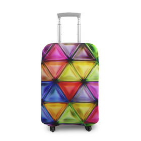 Чехол для чемодана 3D с принтом Rhombuses в Санкт-Петербурге, 86% полиэфир, 14% спандекс | двустороннее нанесение принта, прорези для ручек и колес | art | beautiful | blue | color | cute | fugures | geometry | green | mosaic | orange | original | pattern | pink | purple | red | rhombuses | yellow | красивое | красное | красный | красота | милое | цвет | яркое