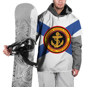 Накидка на куртку 3D с принтом Морская пехота России в Санкт-Петербурге, 100% полиэстер |  | Тематика изображения на принте: 3d | вмф | море | морпехи | морские | флаг | якорь