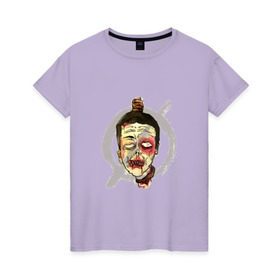 Женская футболка хлопок с принтом Zombie в Санкт-Петербурге, 100% хлопок | прямой крой, круглый вырез горловины, длина до линии бедер, слегка спущенное плечо | 21 | top | twenty one pilots | zombie | зомби | музыка | пилоты