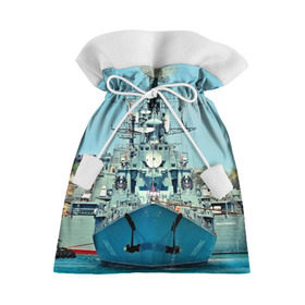 Подарочный 3D мешок с принтом Сторожевой корабль в Санкт-Петербурге, 100% полиэстер | Размер: 29*39 см | Тематика изображения на принте: 3d | море | севастополь | сторожевой корабль | судно | черноморский флот