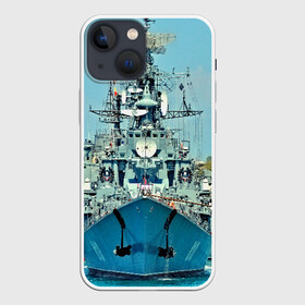Чехол для iPhone 13 mini с принтом Сторожевой корабль в Санкт-Петербурге,  |  | Тематика изображения на принте: 3d | море | севастополь | сторожевой корабль | судно | черноморский флот