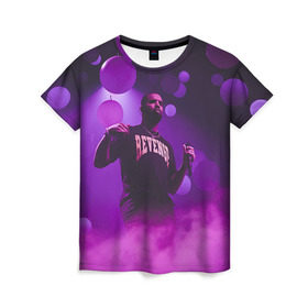 Женская футболка 3D с принтом Drake в Санкт-Петербурге, 100% полиэфир ( синтетическое хлопкоподобное полотно) | прямой крой, круглый вырез горловины, длина до линии бедер | Тематика изображения на принте: aubrey drake graham | дрейк | дрэйк