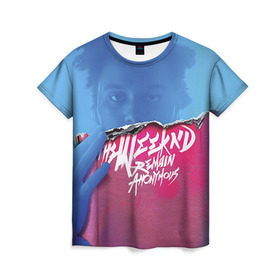 Женская футболка 3D с принтом The Weeknd в Санкт-Петербурге, 100% полиэфир ( синтетическое хлопкоподобное полотно) | прямой крой, круглый вырез горловины, длина до линии бедер | the weeknd | викенд | тесфайе | уикенд