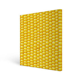 Холст квадратный с принтом Сладкая вареная кукуруза в Санкт-Петербурге, 100% ПВХ |  | Тематика изображения на принте: еда | кукуруза