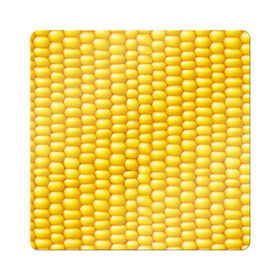 Магнит виниловый Квадрат с принтом Сладкая вареная кукуруза в Санкт-Петербурге, полимерный материал с магнитным слоем | размер 9*9 см, закругленные углы | Тематика изображения на принте: еда | кукуруза