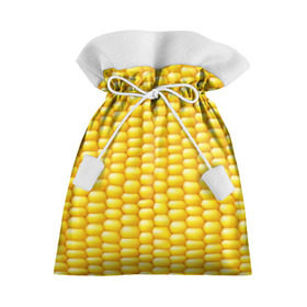 Подарочный 3D мешок с принтом Сладкая вареная кукуруза в Санкт-Петербурге, 100% полиэстер | Размер: 29*39 см | Тематика изображения на принте: еда | кукуруза