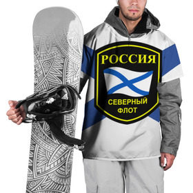 Накидка на куртку 3D с принтом Северный флот в Санкт-Петербурге, 100% полиэстер |  | 3d | военно морские силы | символ | флаг | эмблема