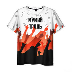 Мужская футболка 3D с принтом Мумий Тролль в Санкт-Петербурге, 100% полиэфир | прямой крой, круглый вырез горловины, длина до линии бедер | илья лагутенко | мумий тролль | русский рок.