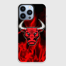 Чехол для iPhone 13 Pro с принтом Angry bull в Санкт-Петербурге,  |  | 3d | angry bull | in fire | бык | в огне | дым | животные | мощь | огненный | огонь | пламя | пожар | сила | стихия