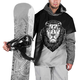 Накидка на куртку 3D с принтом Лев в Санкт-Петербурге, 100% полиэстер |  | 3d | арт | голова животного | король | лев | природа | сила | царь