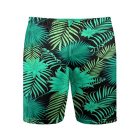 Мужские шорты 3D спортивные с принтом Tropical pattern в Санкт-Петербурге,  |  | 3d | арт | лето | листья | пальмы | текстура | узор | цветы