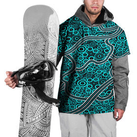 Накидка на куртку 3D с принтом Aboriginal pattern в Санкт-Петербурге, 100% полиэстер |  | абстракции | арт | волны | узор | фигуры