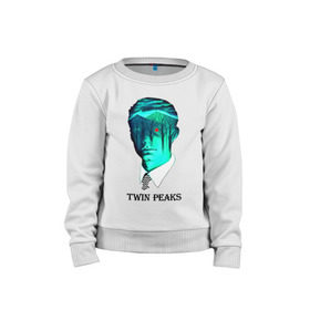 Детский свитшот хлопок с принтом Twin Peaks в Санкт-Петербурге, 100% хлопок | круглый вырез горловины, эластичные манжеты, пояс и воротник | арт | дейл купер | сериал | твин пикс | фильм