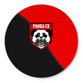 Коврик круглый с принтом PandafxTM в Санкт-Петербурге, резина и полиэстер | круглая форма, изображение наносится на всю лицевую часть | Тематика изображения на принте: 7f united | fifa | pandafx | панда