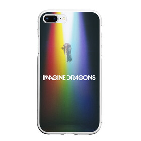 Чехол для iPhone 7Plus/8 Plus матовый с принтом Imagine Dragons в Санкт-Петербурге, Силикон | Область печати: задняя сторона чехла, без боковых панелей | demons | evolve | mirrors | radioactive | драконы | космос | музыка | нло | ночь | поп | радуга | рок | свет