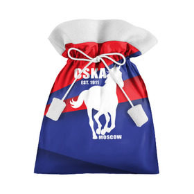Подарочный 3D мешок с принтом CSKA est. 1911 в Санкт-Петербурге, 100% полиэстер | Размер: 29*39 см | армейцы | болельщик | кони | красно синие | фанат | футбол | футболист | цска