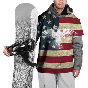 Накидка на куртку 3D с принтом Флаг США с белым орлом в Санкт-Петербурге, 100% полиэстер |  | Тематика изображения на принте: usa | америка | американец | америки | звездно полосатый | необычный | нью йорк | орел | соединенные | сша | флаг | штаты | янки