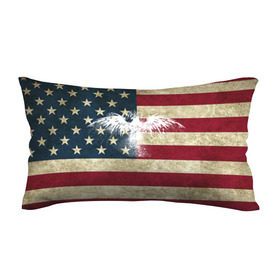 Подушка 3D антистресс с принтом Флаг США с белым орлом в Санкт-Петербурге, наволочка — 100% полиэстер, наполнитель — вспененный полистирол | состоит из подушки и наволочки на молнии | Тематика изображения на принте: usa | америка | американец | америки | звездно полосатый | необычный | нью йорк | орел | соединенные | сша | флаг | штаты | янки