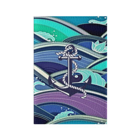 Обложка для паспорта матовая кожа с принтом Моряк в Санкт-Петербурге, натуральная матовая кожа | размер 19,3 х 13,7 см; прозрачные пластиковые крепления | blue | брызги | вмф | вода | военный | волны | капли | море | океан