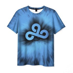 Мужская футболка 3D с принтом Team Cloud9 в Санкт-Петербурге, 100% полиэфир | прямой крой, круглый вырез горловины, длина до линии бедер | cloud9 | csgo | dota. cs | dota2 | team cloud9 | дота | киберспорт | клауд9 | кс | ксго | облака