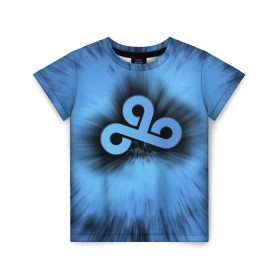 Детская футболка 3D с принтом Team Cloud9 в Санкт-Петербурге, 100% гипоаллергенный полиэфир | прямой крой, круглый вырез горловины, длина до линии бедер, чуть спущенное плечо, ткань немного тянется | cloud9 | csgo | dota. cs | dota2 | team cloud9 | дота | киберспорт | клауд9 | кс | ксго | облака