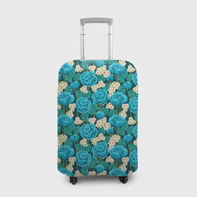Чехол для чемодана 3D с принтом Цветы в Санкт-Петербурге, 86% полиэфир, 14% спандекс | двустороннее нанесение принта, прорези для ручек и колес | flowers | розы | ромашки | цветы