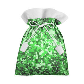 Подарочный 3D мешок с принтом Камуфляж зеленые соты в Санкт-Петербурге, 100% полиэстер | Размер: 29*39 см | армия | болото | зеленка | зеленый | камок | камуфляж | лес | маскировка | мундир | натовка | охотник | пазл | прикольный | рыбак | солдат | яркий