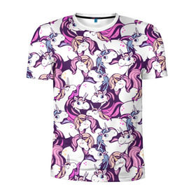 Мужская футболка 3D спортивная с принтом unicorn в Санкт-Петербурге, 100% полиэстер с улучшенными характеристиками | приталенный силуэт, круглая горловина, широкие плечи, сужается к линии бедра | horse | mlp | pony | unicorn | единорог | лошадь | пони