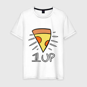 Мужская футболка хлопок с принтом Pizza Life в Санкт-Петербурге, 100% хлопок | прямой крой, круглый вырез горловины, длина до линии бедер, слегка спущенное плечо. | dendy | food | game | italy | life | mario | pizza | еда | жизнь | игра | италия | пицца | пища | повар | приставка