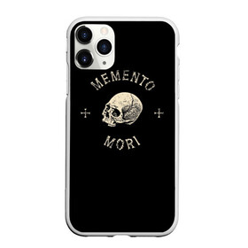 Чехол для iPhone 11 Pro Max матовый с принтом Memento Mori в Санкт-Петербурге, Силикон |  | death | skull | кости | цитата