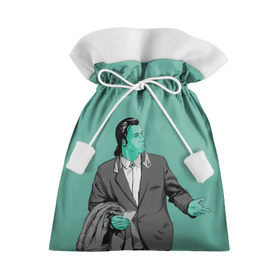 Подарочный 3D мешок с принтом Недоумевающий Винсент в Санкт-Петербурге, 100% полиэстер | Размер: 29*39 см | Тематика изображения на принте: pulp fiction | винсент вега | квентин | криминальное чтиво | мия уоллес | тарантино