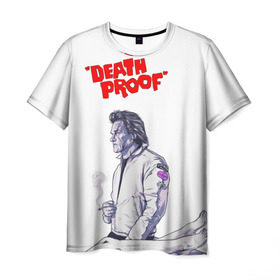 Мужская футболка 3D с принтом Death proof в Санкт-Петербурге, 100% полиэфир | прямой крой, круглый вырез горловины, длина до линии бедер | stuntman mike | квентин | курт рассел | тарантино