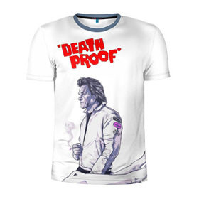 Мужская футболка 3D спортивная с принтом Death proof в Санкт-Петербурге, 100% полиэстер с улучшенными характеристиками | приталенный силуэт, круглая горловина, широкие плечи, сужается к линии бедра | stuntman mike | квентин | курт рассел | тарантино