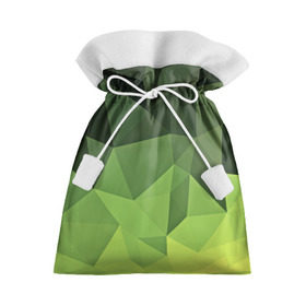 Подарочный 3D мешок с принтом Хаки геометрия в Санкт-Петербурге, 100% полиэстер | Размер: 29*39 см | Тематика изображения на принте: зеленый | полигоны