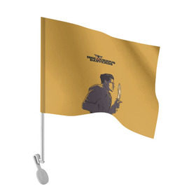 Флаг для автомобиля с принтом Лейтенант Альдо Рейн в Санкт-Петербурге, 100% полиэстер | Размер: 30*21 см | lt. aldo raine | брэд питт | жид медведь | квентин тарантино | нож