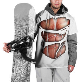 Накидка на куртку 3D с принтом Человек без кожи в Санкт-Петербурге, 100% полиэстер |  | кожа | креатив | мода | мышцы | раны | рваная | стиль
