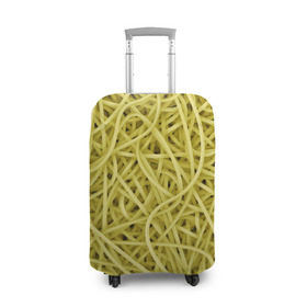 Чехол для чемодана 3D с принтом Макароны в Санкт-Петербурге, 86% полиэфир, 14% спандекс | двустороннее нанесение принта, прорези для ручек и колес | Тематика изображения на принте: веган | вемишель | диета | еда | лапша | паста | паттрен | спагетти | текстура