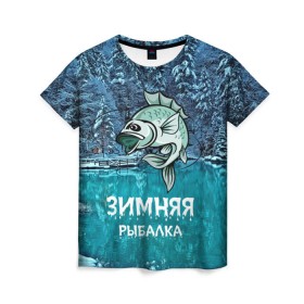 Женская футболка 3D с принтом Зимняя рыбалка в Санкт-Петербурге, 100% полиэфир ( синтетическое хлопкоподобное полотно) | прямой крой, круглый вырез горловины, длина до линии бедер | baitbest | bottom | driftwood | fisherman | fishing | fishwaterhook | pike | river | вода | дно | коряга | крючок | лучший рыбак | наживка | река | рыба | рыбалка | щука