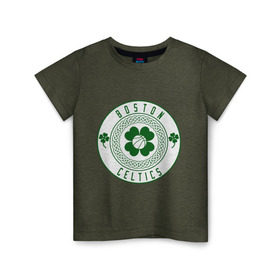 Детская футболка хлопок с принтом Boston Celtics в Санкт-Петербурге, 100% хлопок | круглый вырез горловины, полуприлегающий силуэт, длина до линии бедер | basketball | boston | celtics | nba | баскетбол | бостон | келтикс | нба | селтикс | спорт