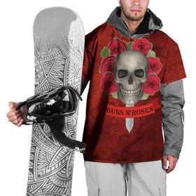 Накидка на куртку 3D с принтом Gans N Roses в Санкт-Петербурге, 100% полиэстер |  | Тематика изображения на принте: gans n roses | группа | исполнители | меч | музыка | песни | розы | рок группа | череп
